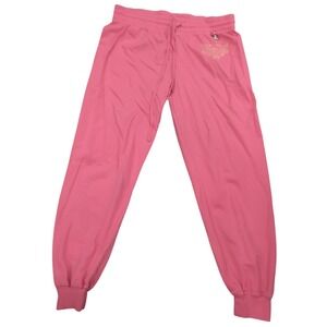 Victoria's Secret Pink Sweatpants Joggers Heart Logo‎ Embellished Medium